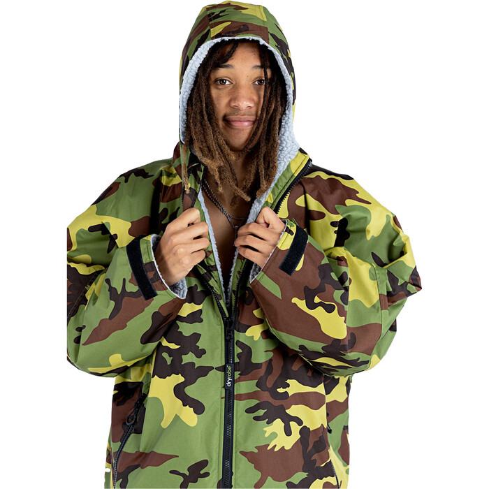 2024 Dryrobe Advance Langrmelige Wechselkleidung Robe V3 DALSV3 - Camo Grey